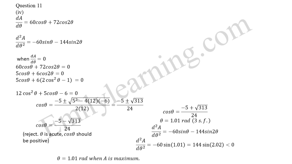 A Math 2019 Paper 2 Question 11 answers