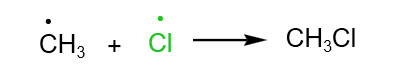free radical substitution reaction for alkanes, the termination step - one of the organic reaction  mechanisms tested in A Level  Chemistry (H2 Chemistry)