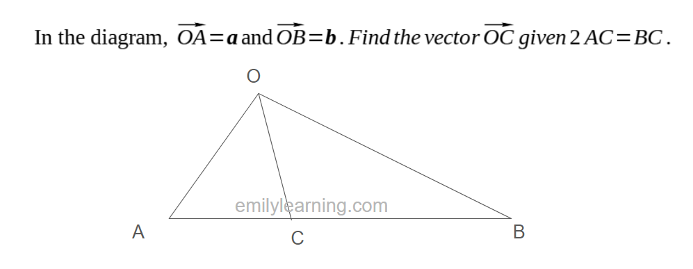 question on ratio theorem for vectors chapter