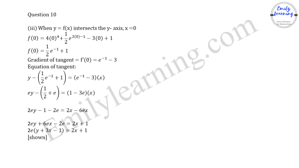 worked solutions of O Level A Math Paper 2 question 10 on integration