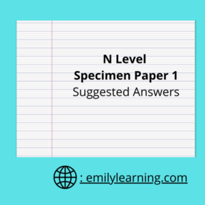 N level specimen paper 1 suggested answers