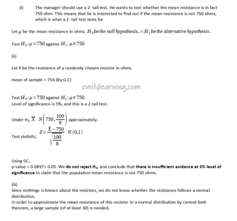 hypothesis testing questions pdf