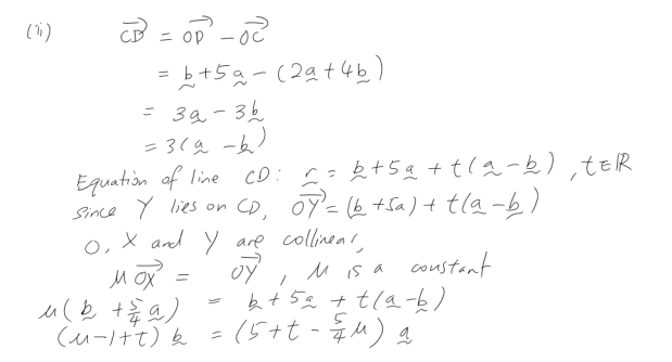 Worked solutions for 2019 H2 A Level Mathematics Paper 2, question 5. This question is on vectors.