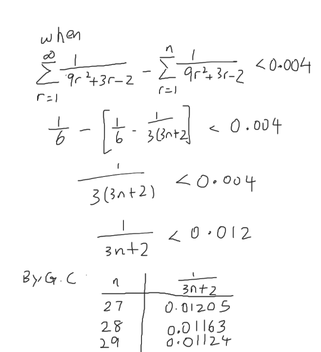 Solutions to 2022 H2 A Level Mathematics Paper 2 Question 4. This question is on summation of series and method of difference.