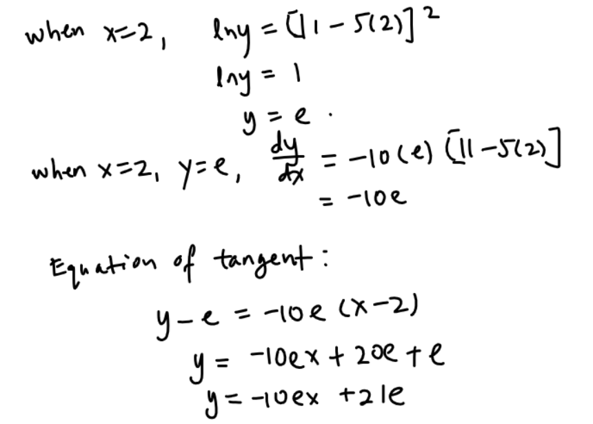 Full worked solutions to 2023 H2 paper 1 question 1 for A level Maths. This question is on application of differentiation to tangents and normals.