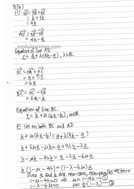 Full worked solutions to 2025 Specimen paper for H2 paper 2 question 3 for A level Maths. This question is  on pure mathematics of 2025 H2 paper 2. This question is on vectors. Here is the worked solutions.