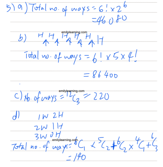 Full worked solutions to 2025 Specimen paper for H2 paper 2 question 5 for A level Maths. This question is  on statistics section of 2025 H2 paper 2. This question is on permutation and combination. Here is the worked solutions.