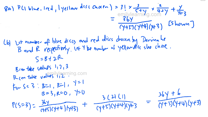 Full worked solutions to 2025 Specimen paper for H2 paper 2 question 8 for A level Maths. This question is  on statistics section of 2025 H2 paper 2. This question is on discrete random variable. Here is the worked solutions.