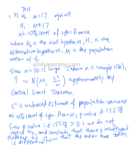Full worked solutions to 2025 Specimen paper for H2 paper 2 question 10 for A level Maths. This question is  on statistics section of 2025 H2 paper 2. This question is on hypothesis testing and sampling. Here is the worked solutions.
